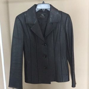 EUC Black Leather Blazer Jacket